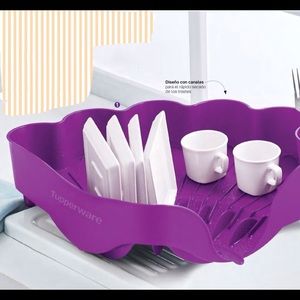 purple dish rack